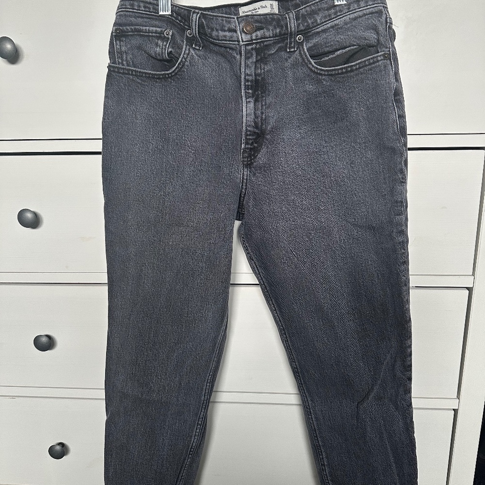 Abercrombie & Fitch Women's High Rise Jeans - Dark Gray